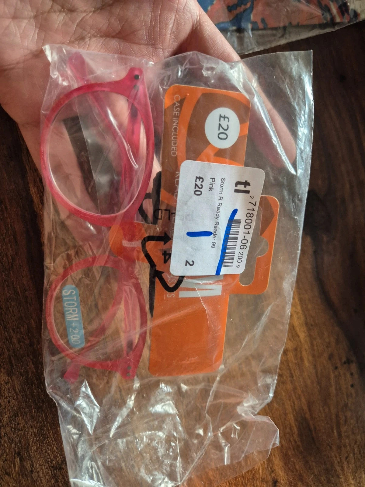 Storm pink children's reading glasses with a stylish frame design.