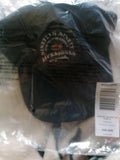 Jack & Jones black and navy trucker cap with logo patch and mesh back.