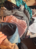 Bundle multi-coloured tops assorted patterns and styles in secondhand fashion bundle.