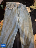 Denim & Co. blue straight jeans, like new, no marks, classic denim material.