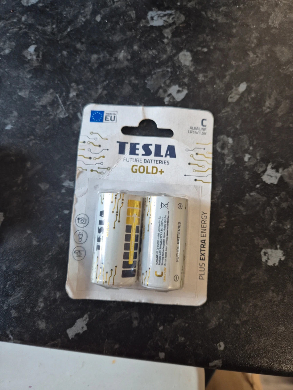 Tesla white general purpose batteries size C and D, brand new, multiple available.