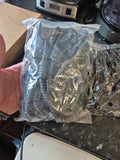 Accessories black washers bungee straps for bags, durable and versatile design.
