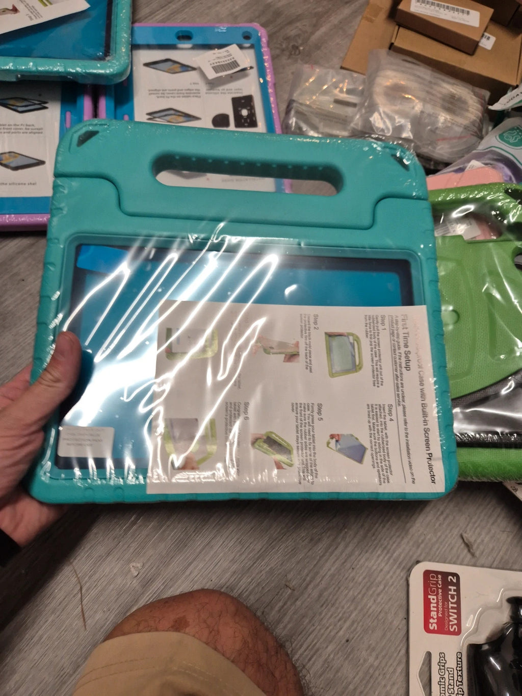 Accessories multi iPad cases assorted sizes, brand new with various colors and designs.