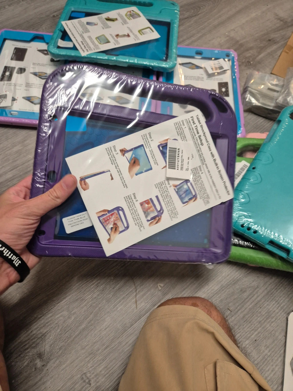 Accessories multi iPad cases assorted sizes, brand new with various colors and designs.