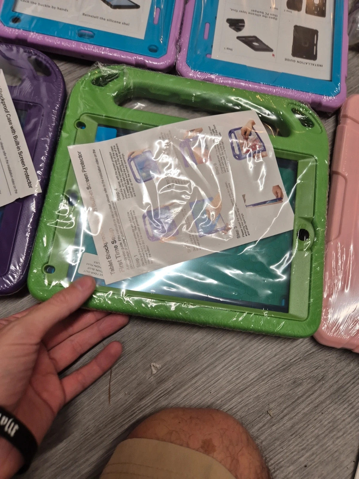 Accessories multi iPad cases assorted sizes, brand new with various colors and designs.