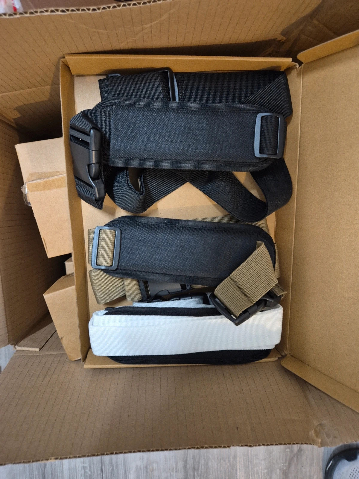 Support black and white watch straps, heavy duty, adjustable design, brand new condition.