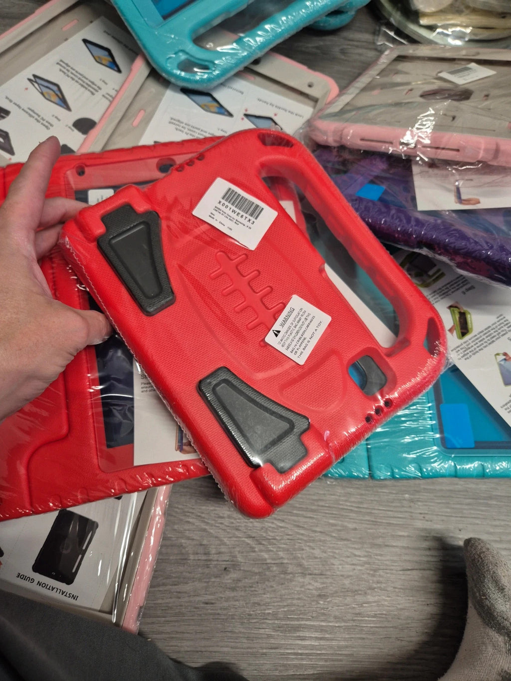 Accessories red tablet case with sleek design and durable material.