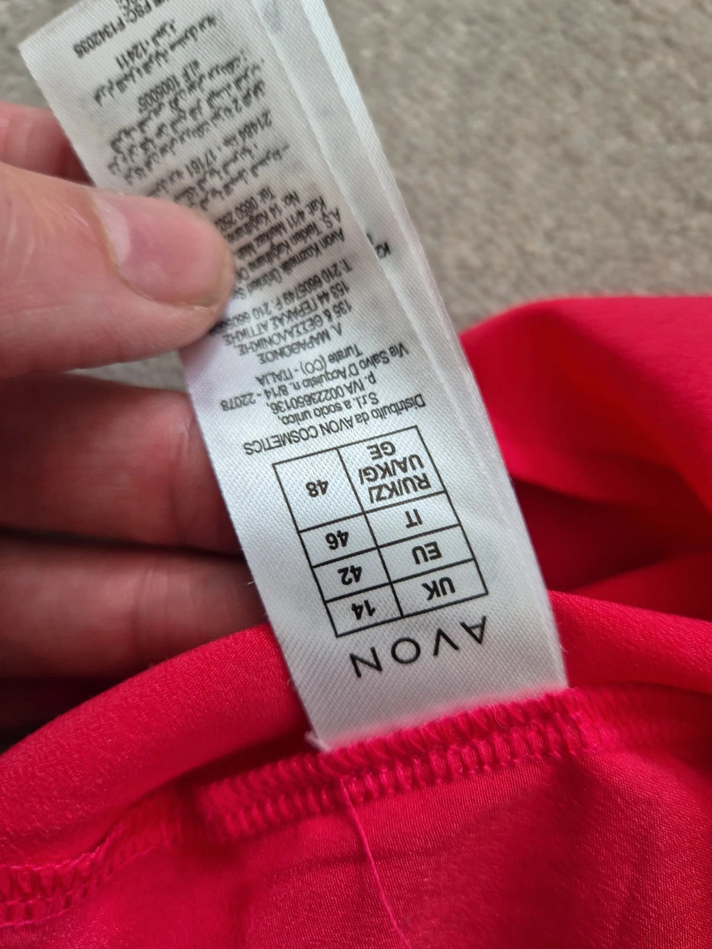 Avon pink pocket t-shirt, new without tags, soft cotton material.