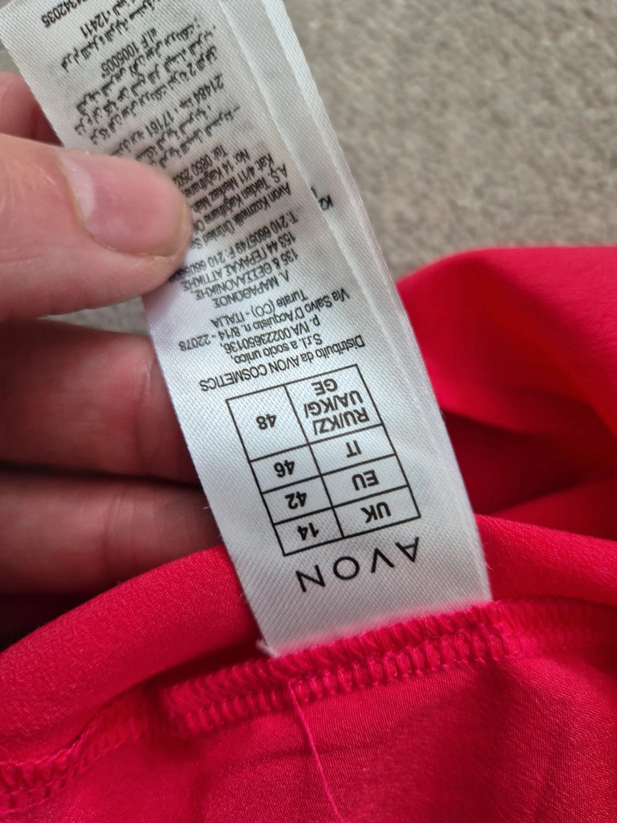 Avon pink pocket t-shirt, new without tags, soft cotton material.