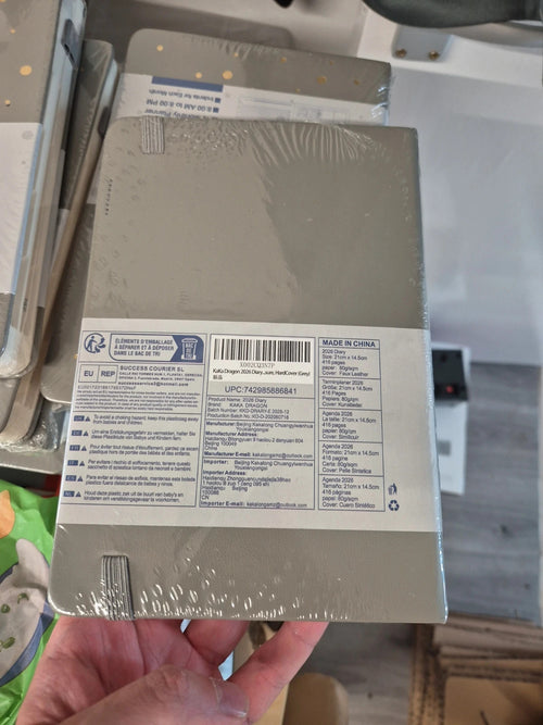 Dragon grey diary planner with clean design and durable cover.