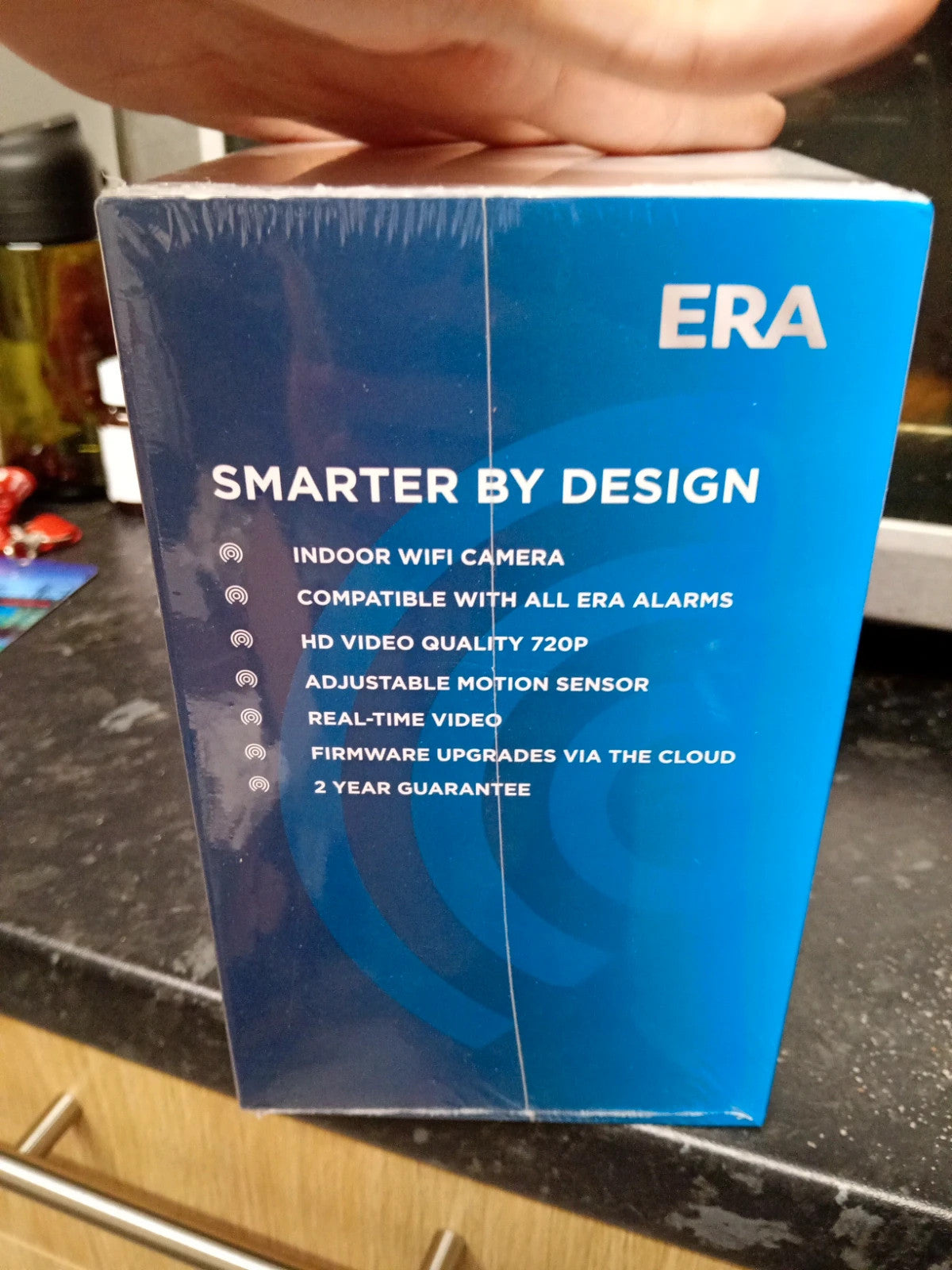 Homcom white surveillance camera factory sealed in original packaging.