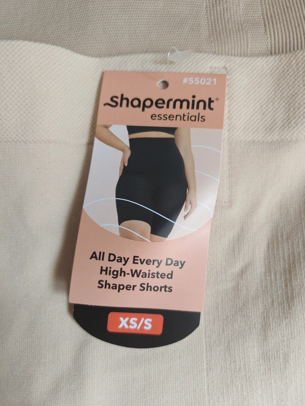 Shapermint beige shapewear top and shorts set, new with tags, size XS/S and S.
