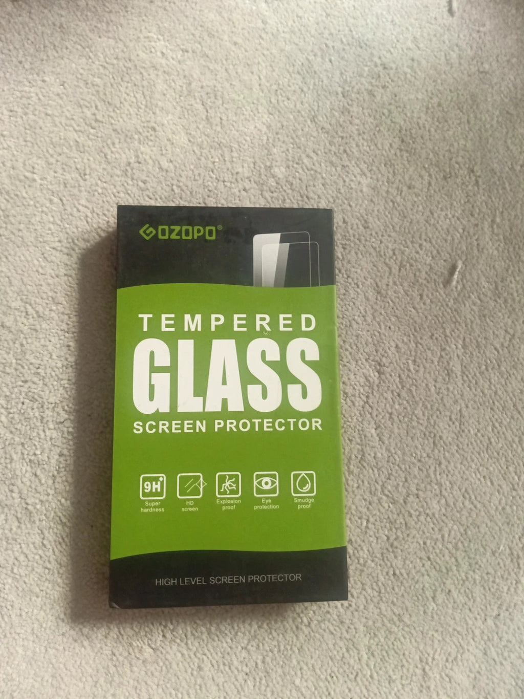 Apple screen protector for iPhone 15 Pro Max, clear, durable glass material.