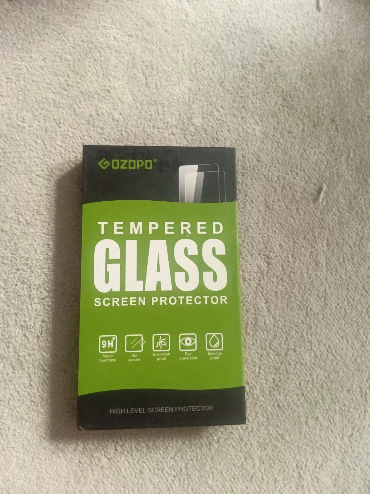Apple screen protector for iPhone 15 Pro Max, clear, durable glass material.
