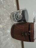 lighten life whisky tumblers clear glass with wooden barrel box packaging