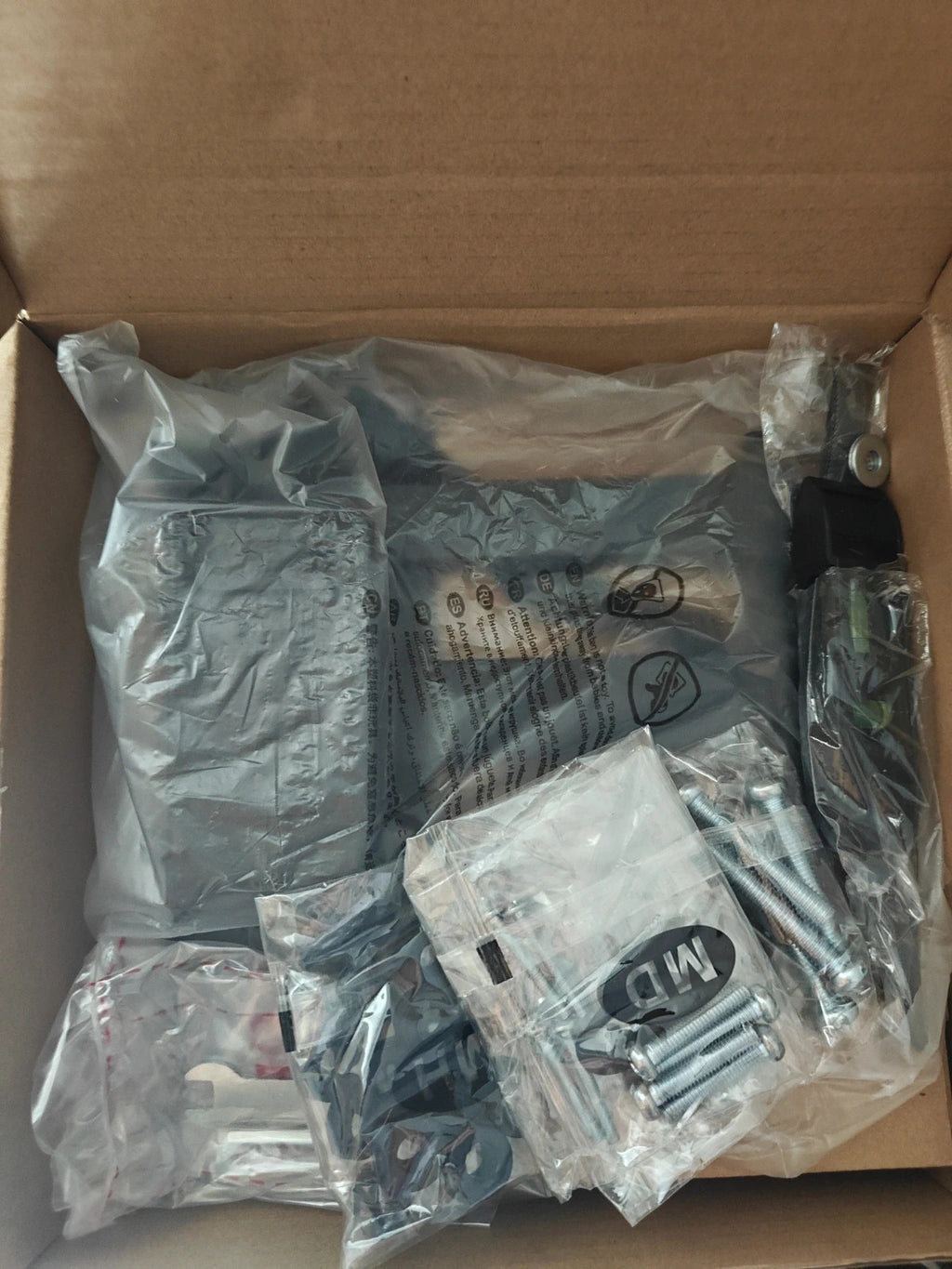 Qilive black motor vehicle suspension parts new in box with sleek design.