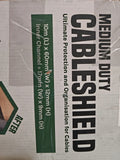Deeba black floor cable covers with cable ties, new in box.
