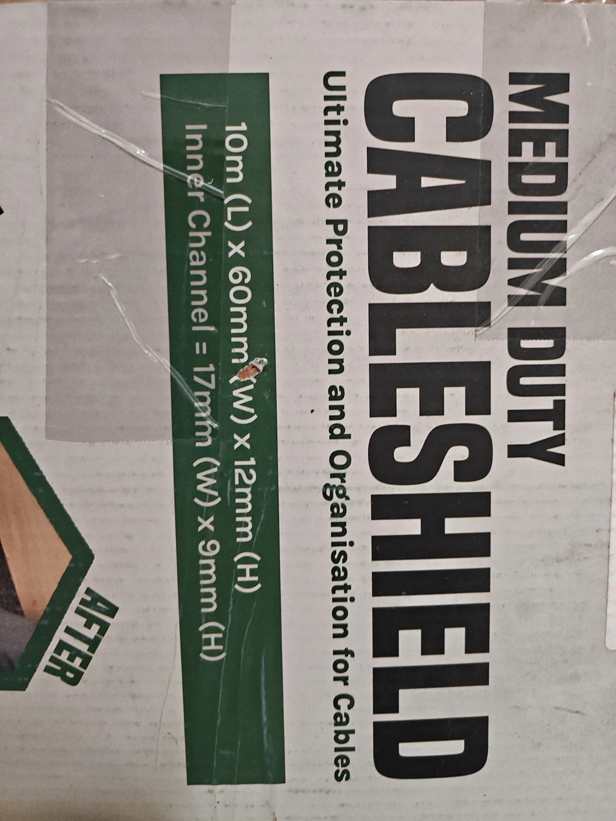 Deeba black floor cable covers with cable ties, new in box.