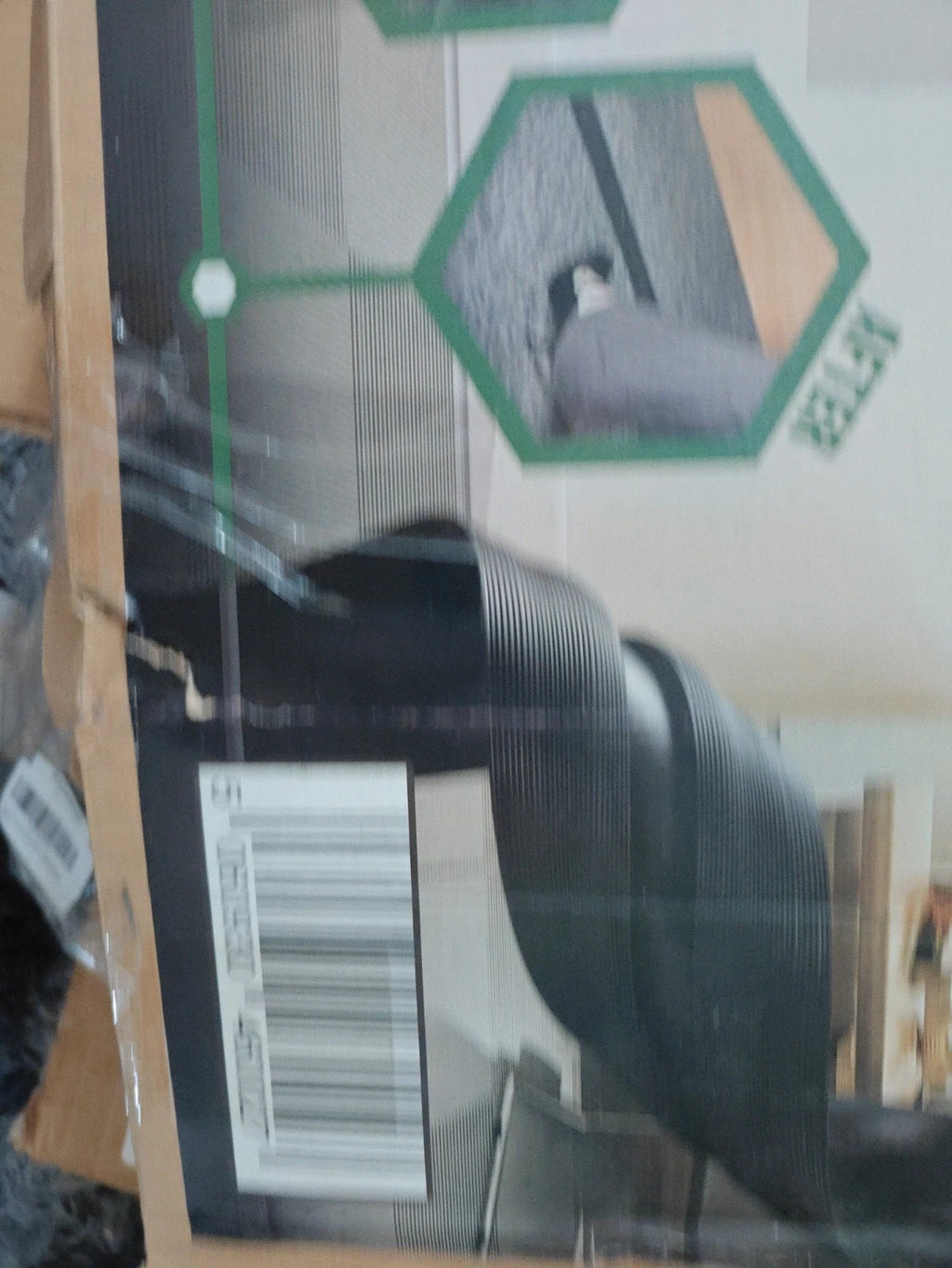 Deeba black floor cable covers with cable ties, new in box.