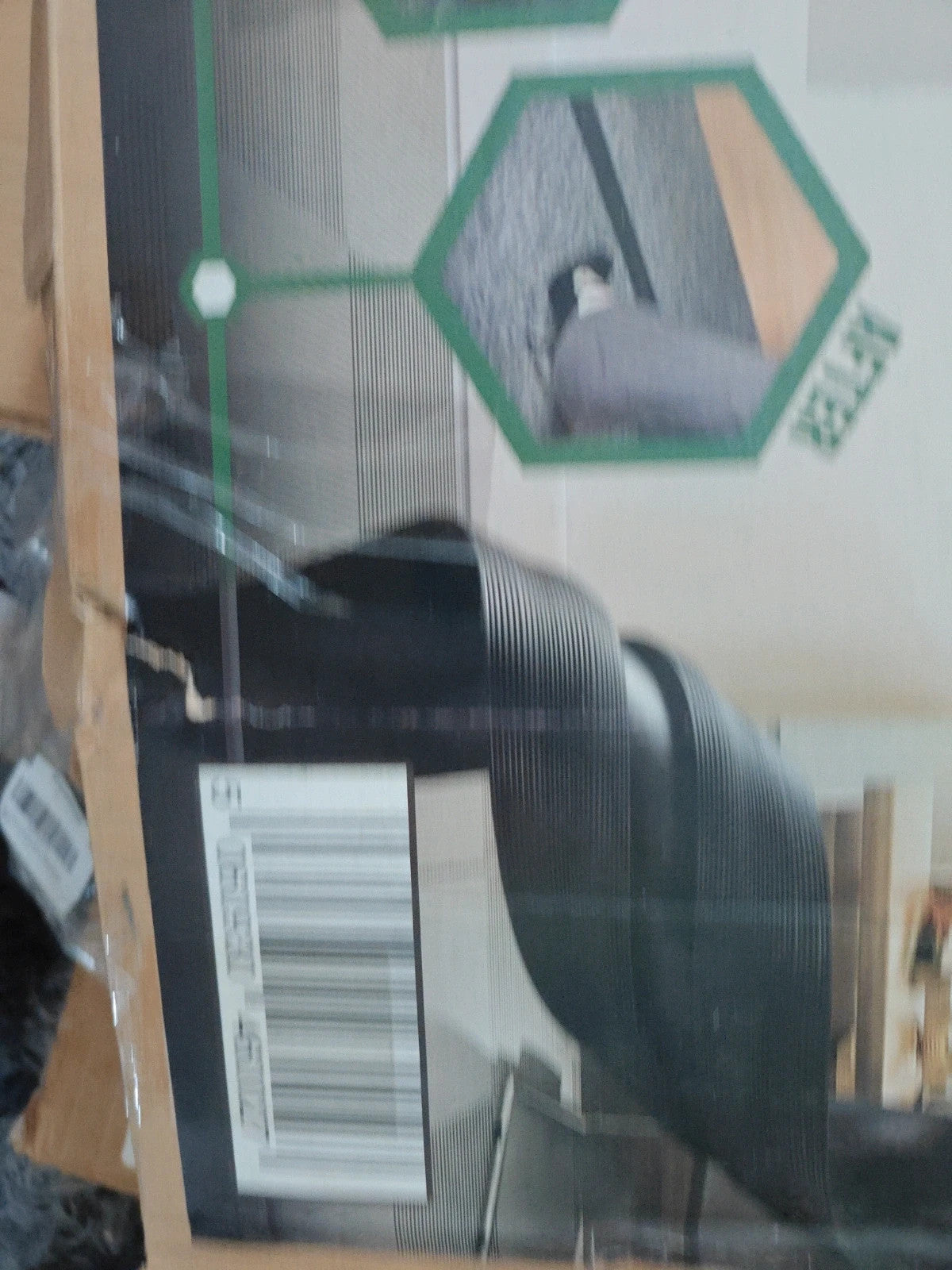 Deeba black floor cable covers with cable ties, new in box.